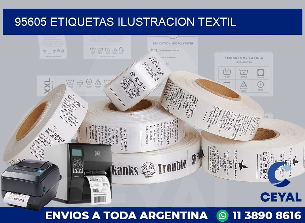 95605 etiquetas ilustracion textil