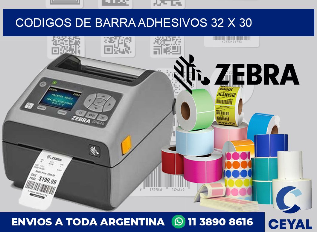 Codigos de barra adhesivos 32 x 30