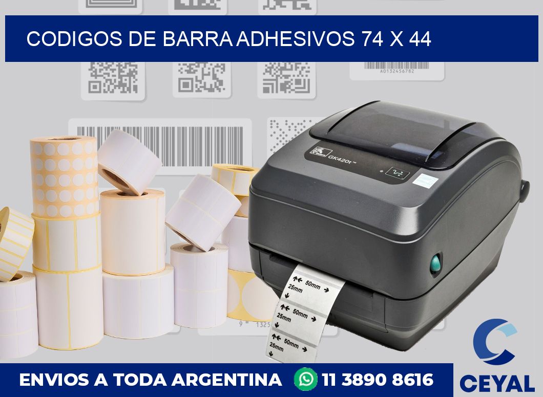 Codigos de barra adhesivos 74 x 44