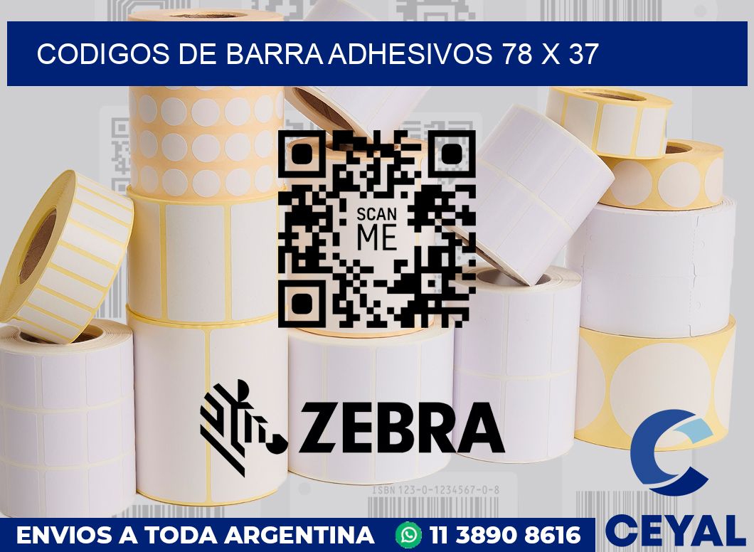 Codigos de barra adhesivos 78 x 37