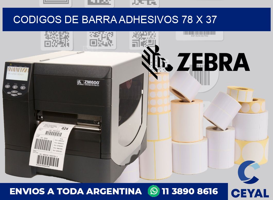 Codigos de barra adhesivos 78 x 37