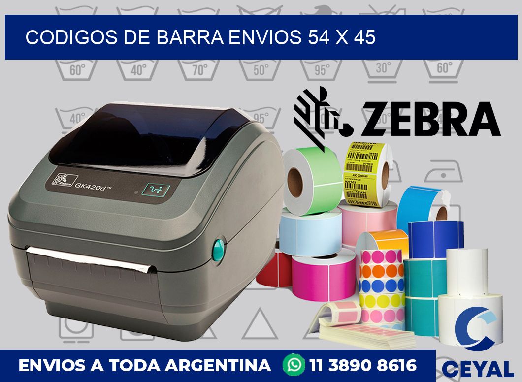 Codigos de barra envios 54 x 45