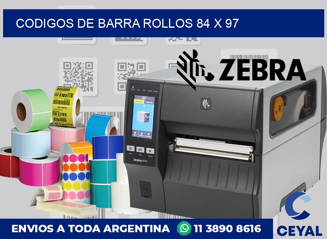 Codigos de barra rollos 84 x 97