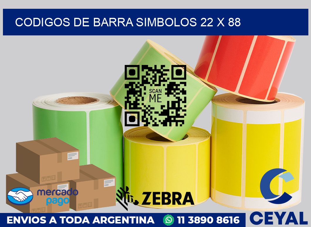 Codigos de barra simbolos 22 x 88