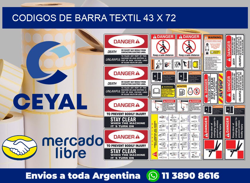 Codigos de barra textil 43 x 72