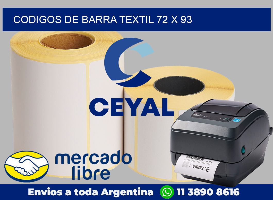 Codigos de barra textil 72 x 93