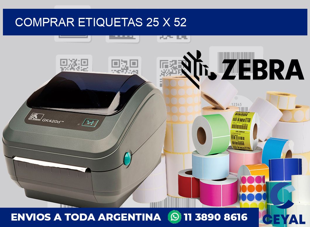 Comprar etiquetas 25 x 52