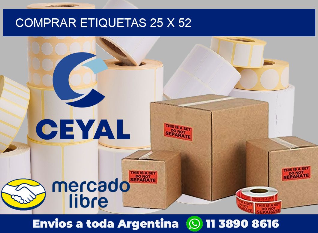 Comprar etiquetas 25 x 52