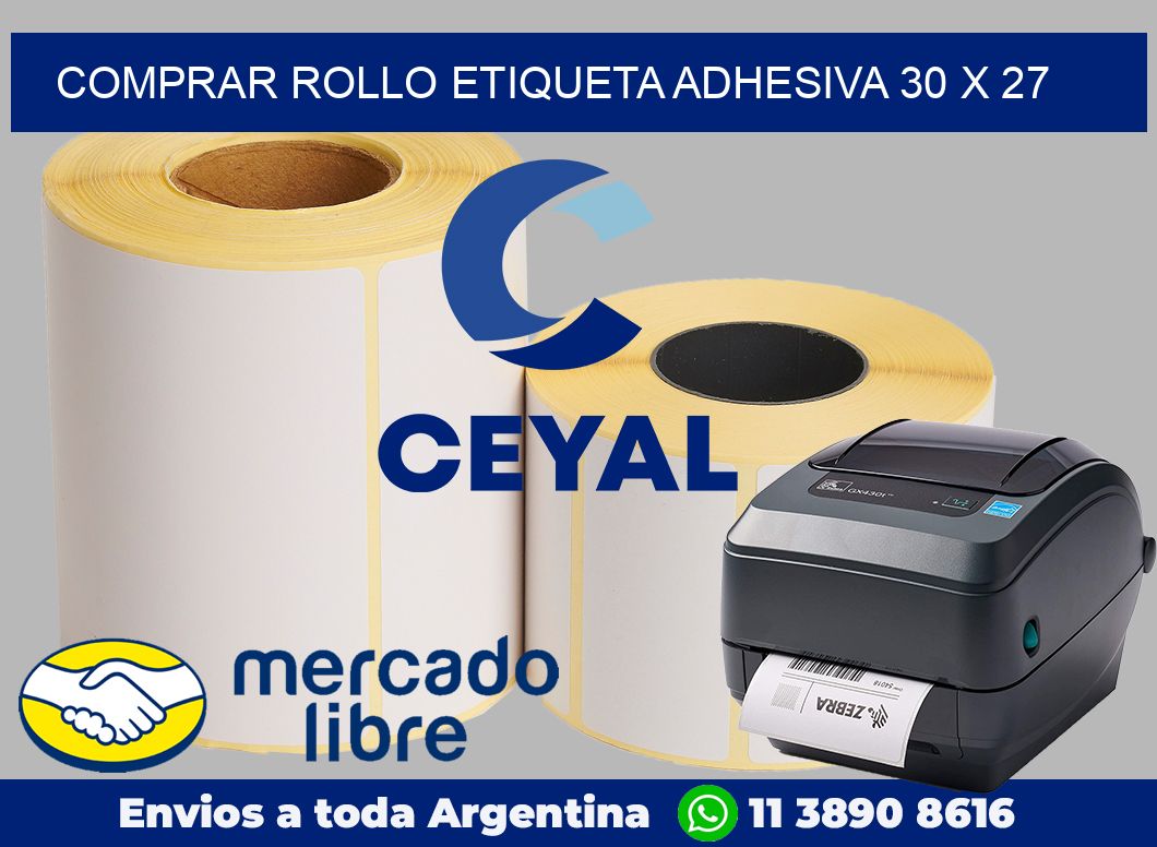 Comprar rollo etiqueta adhesiva 30 x 27