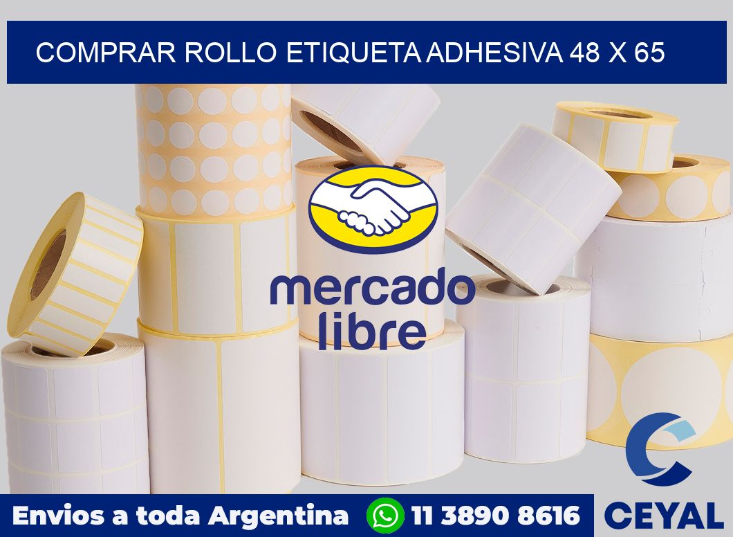 Comprar rollo etiqueta adhesiva 48 x 65