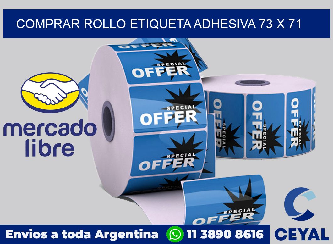 Comprar rollo etiqueta adhesiva 73 x 71