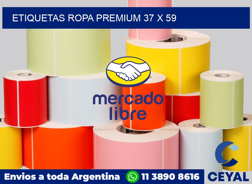 Etiquetas ropa premium 37 x 59