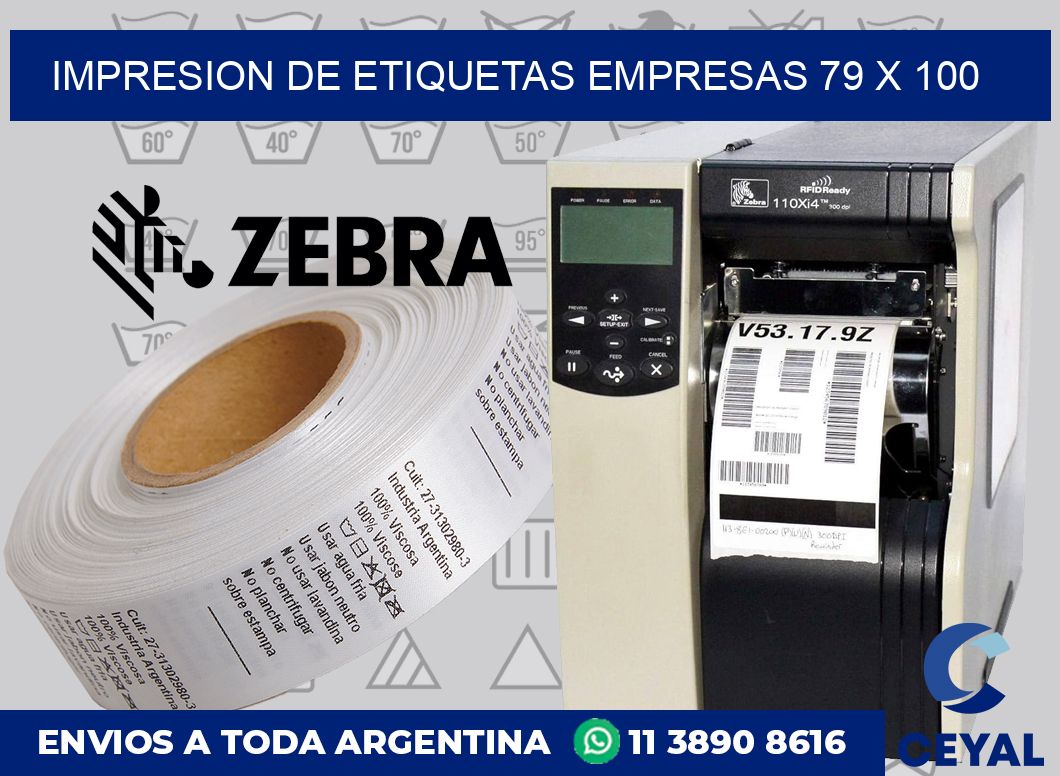 Impresion de etiquetas empresas 79 x 100