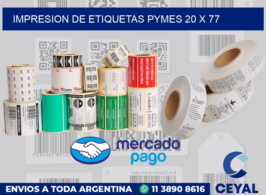 Impresion de etiquetas pymes 20 x 77