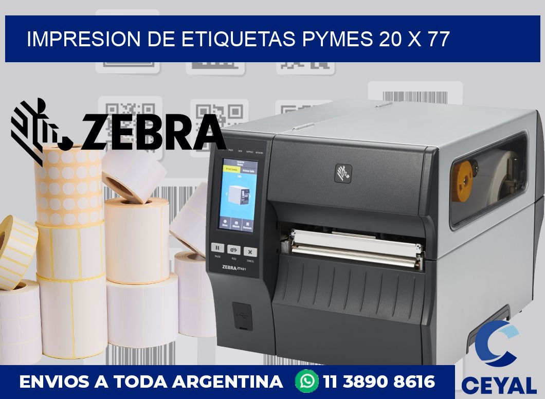 Impresion de etiquetas pymes 20 x 77