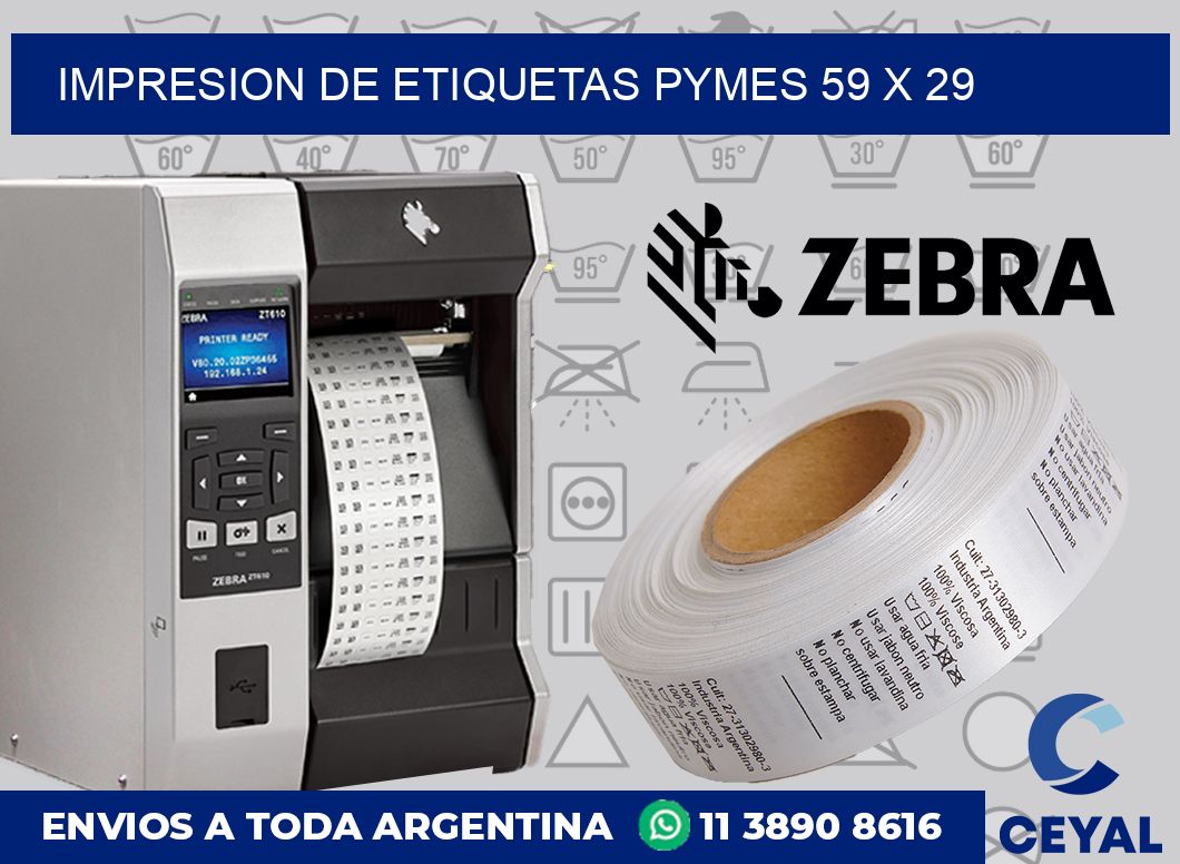 Impresion de etiquetas pymes 59 x 29