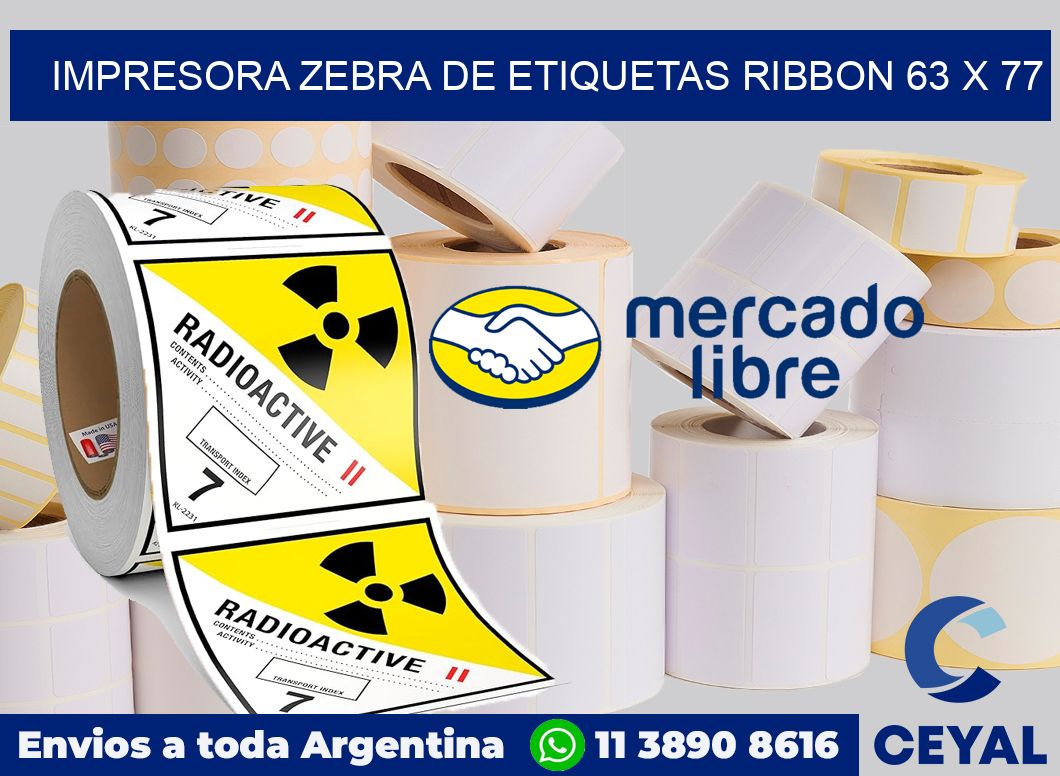 Impresora Zebra de etiquetas ribbon 63 x 77