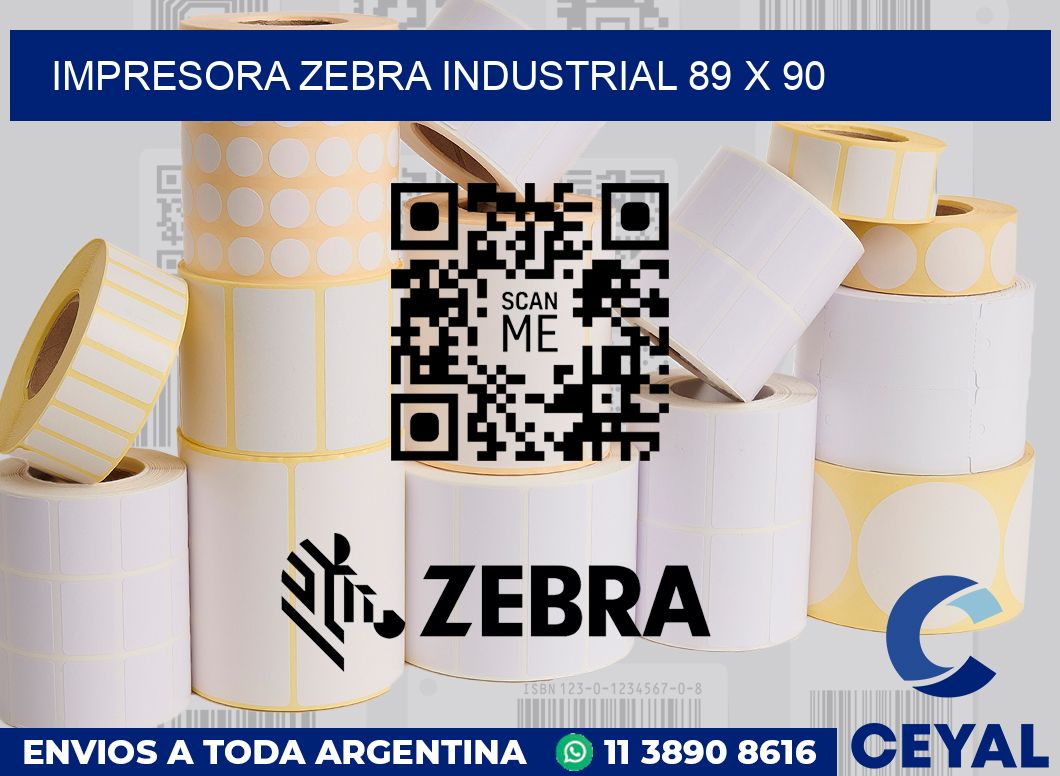 Impresora Zebra industrial 89 x 90