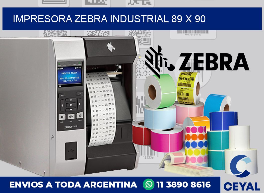 Impresora Zebra industrial 89 x 90