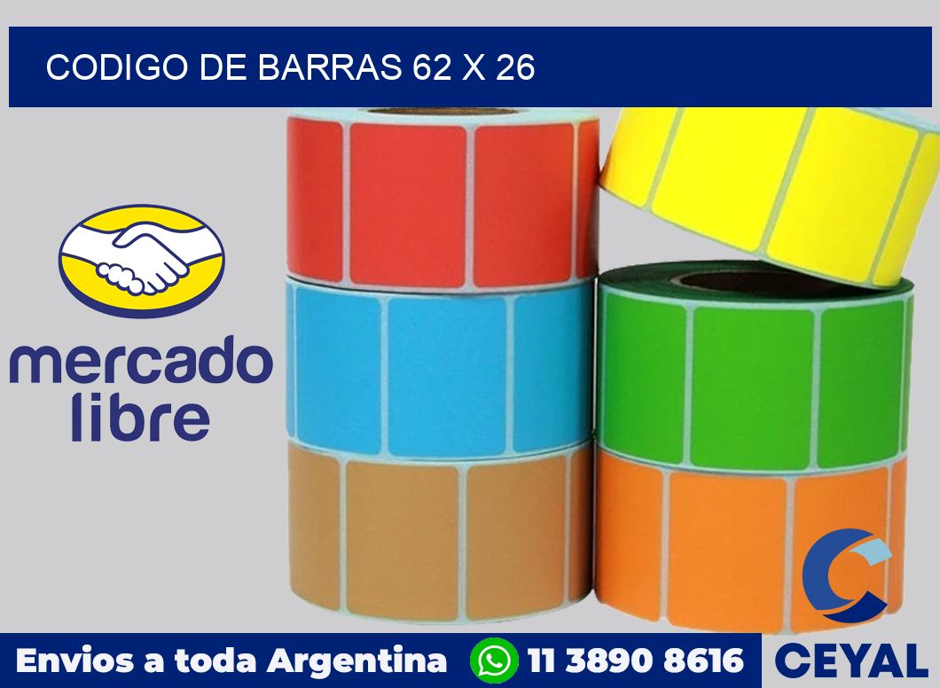 codigo de barras 62 x 26