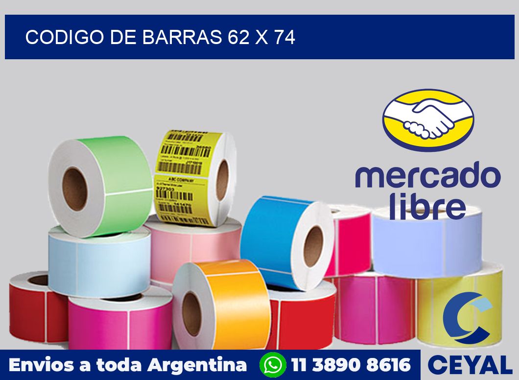 codigo de barras 62 x 74