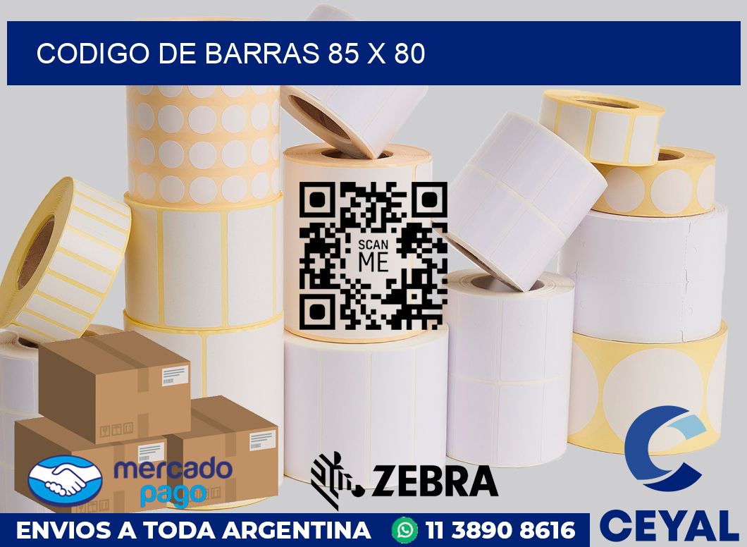 codigo de barras 85 x 80