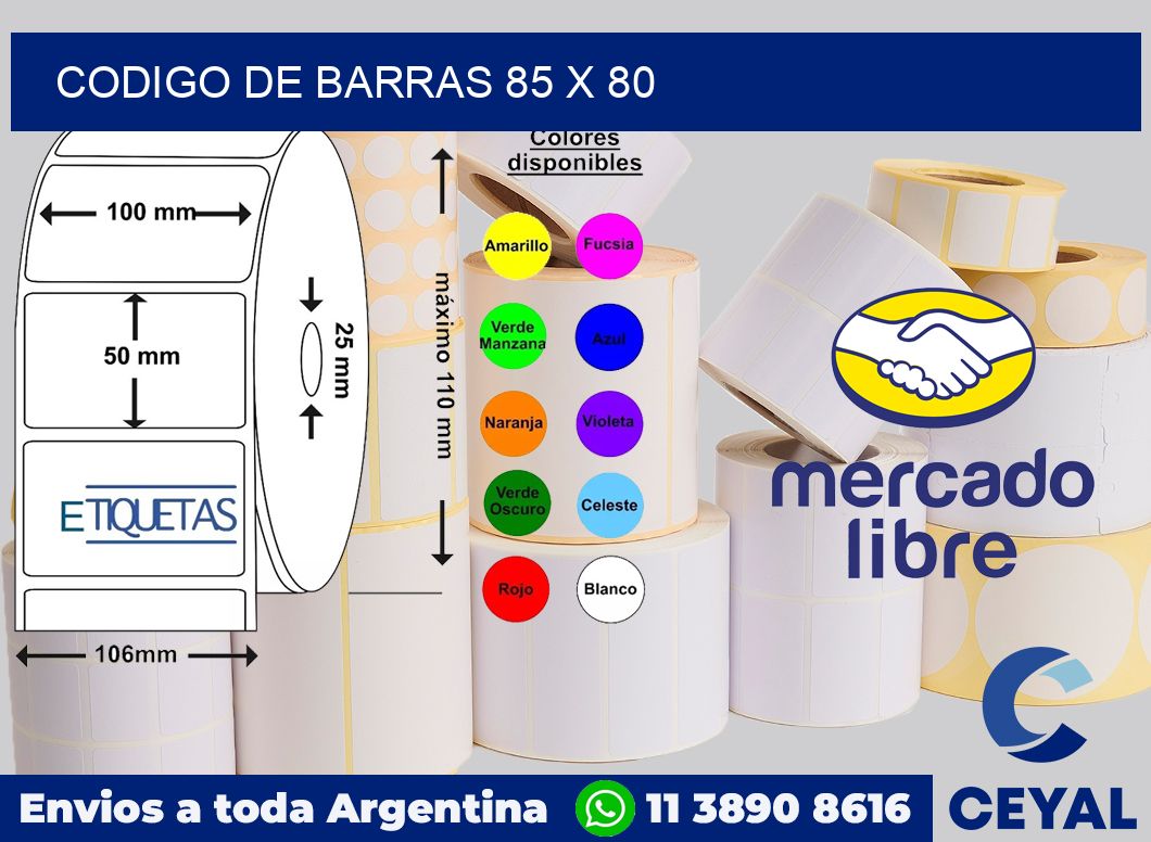 codigo de barras 85 x 80