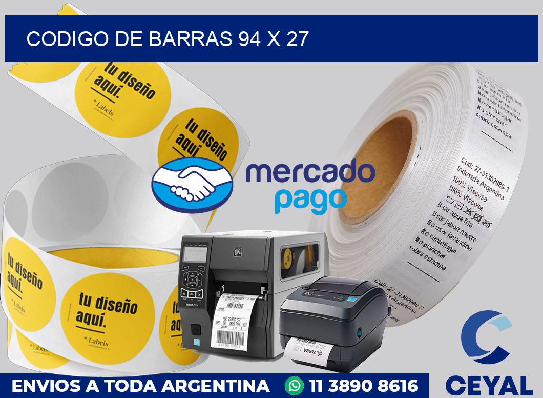 codigo de barras 94 x 27