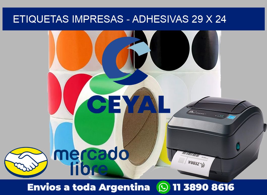 etiquetas impresas – Adhesivas 29 x 24