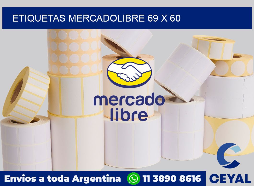 etiquetas mercadolibre 69 x 60