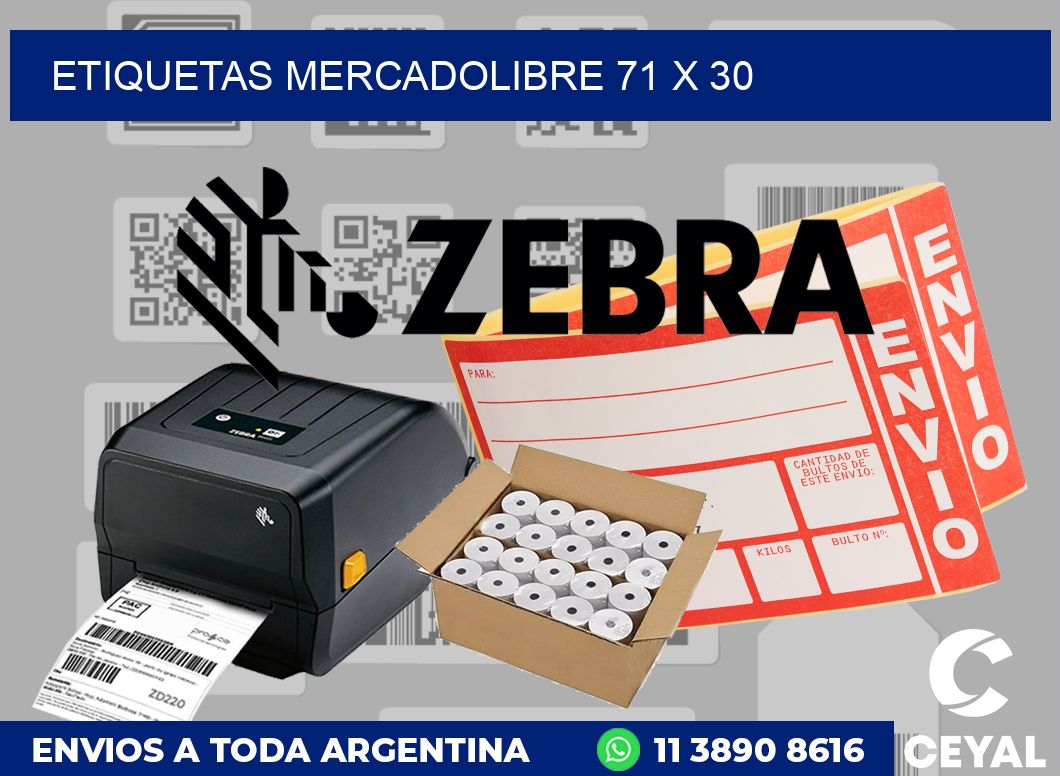 etiquetas mercadolibre 71 x 30