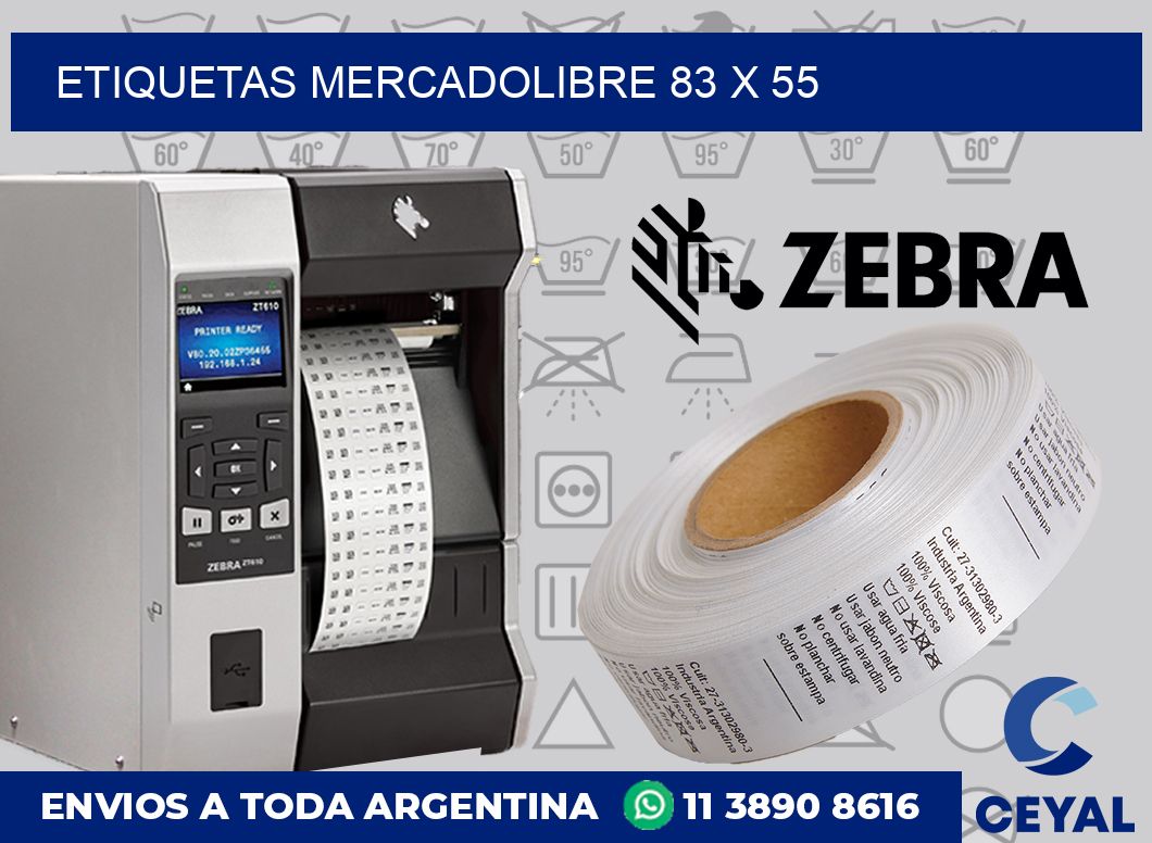 etiquetas mercadolibre 83 x 55