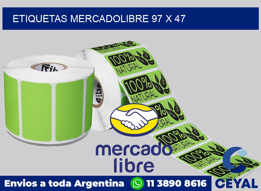 etiquetas mercadolibre 97 x 47