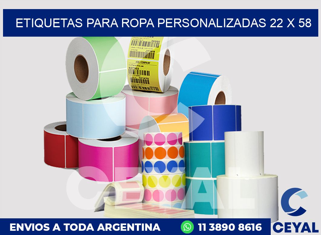 etiquetas para ropa personalizadas 22 x 58