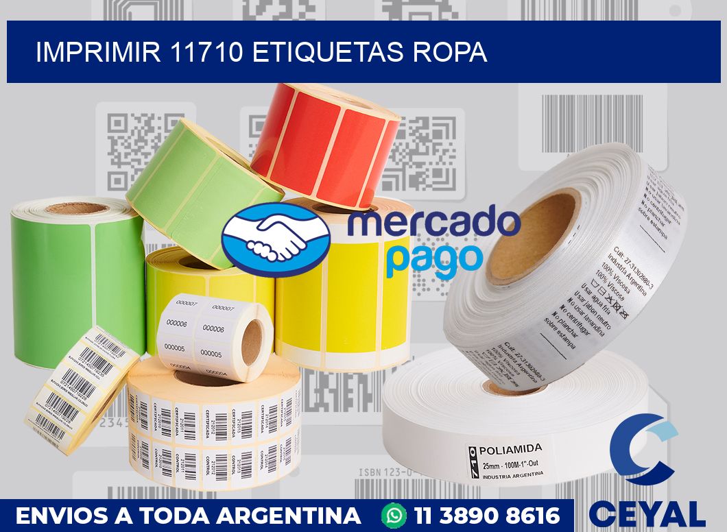 imprimir 11710 etiquetas ropa