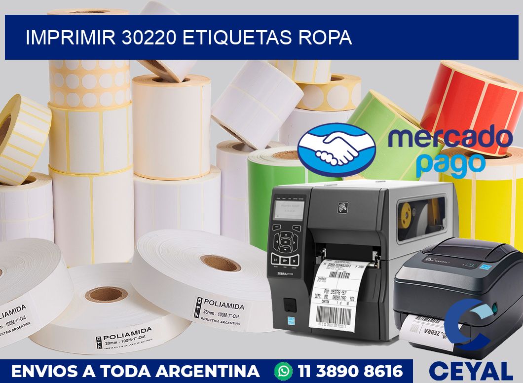 imprimir 30220 etiquetas ropa