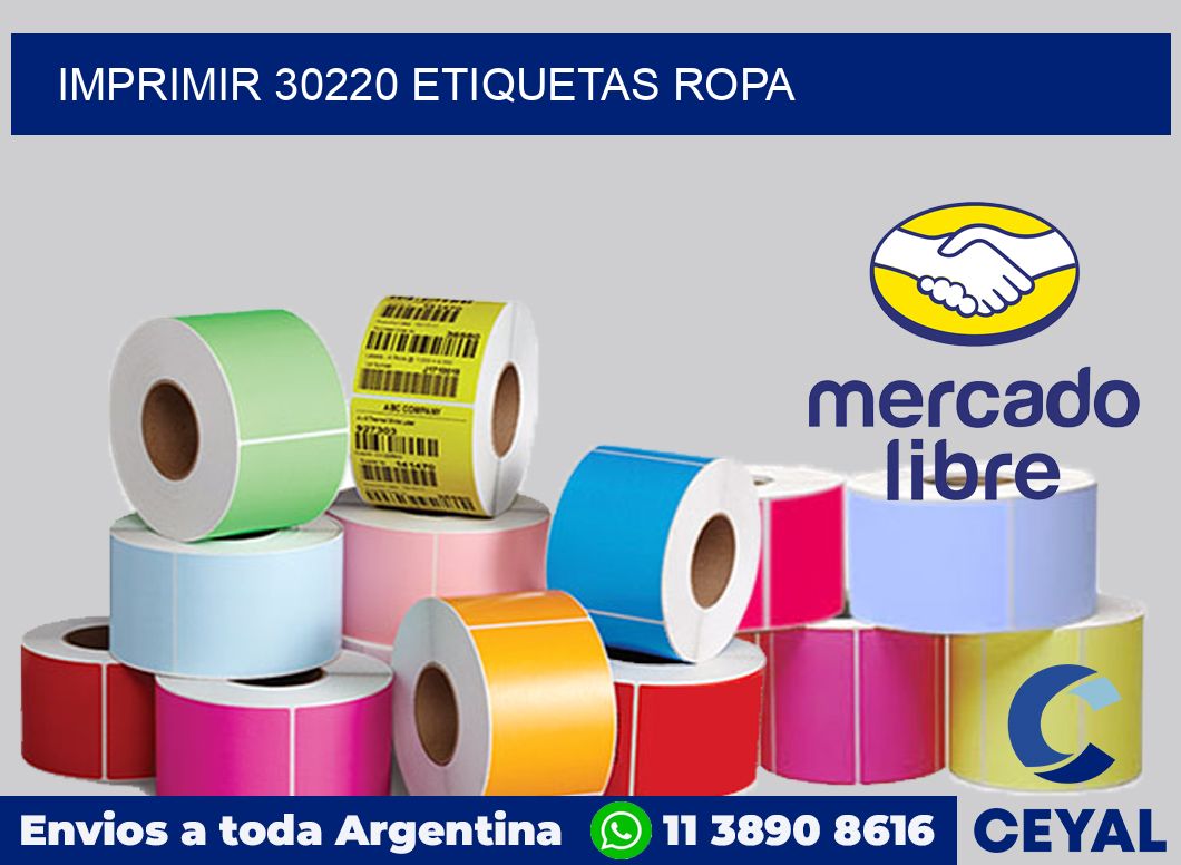 imprimir 30220 etiquetas ropa