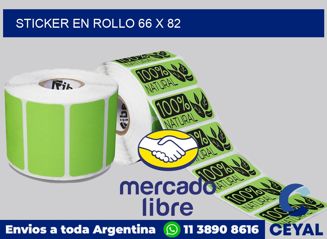 sticker en rollo 66 x 82