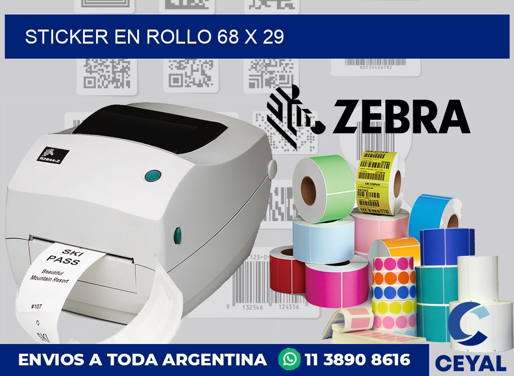 sticker en rollo 68 x 29