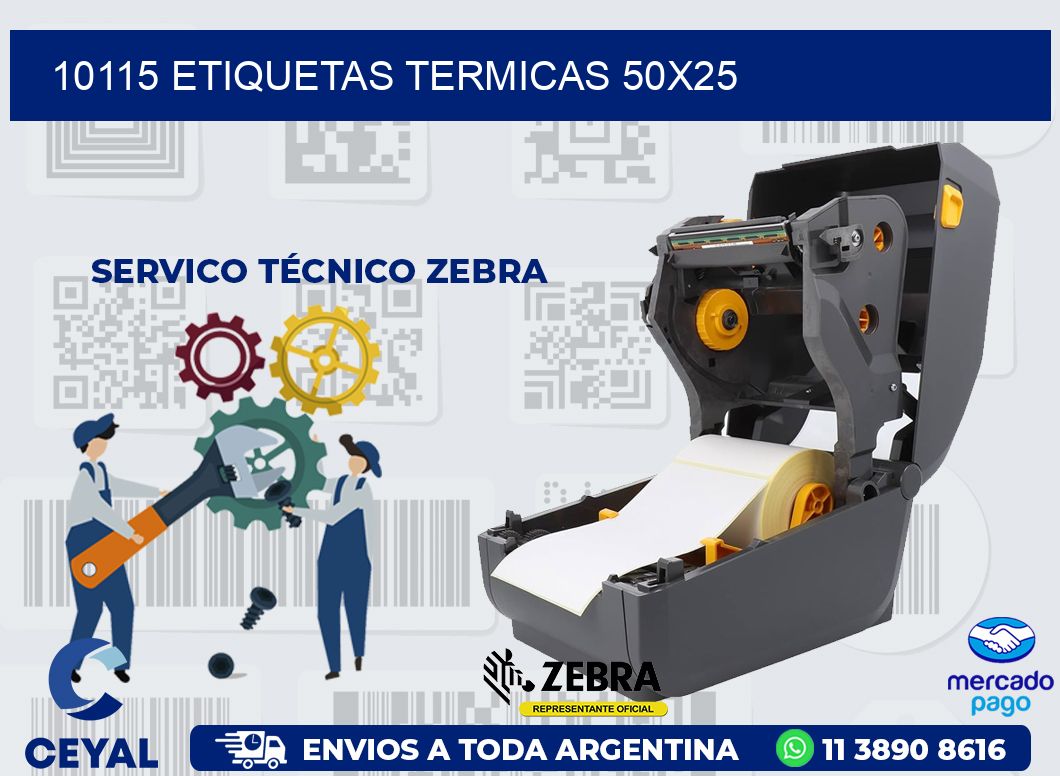 10115 ETIQUETAS TERMICAS 50X25