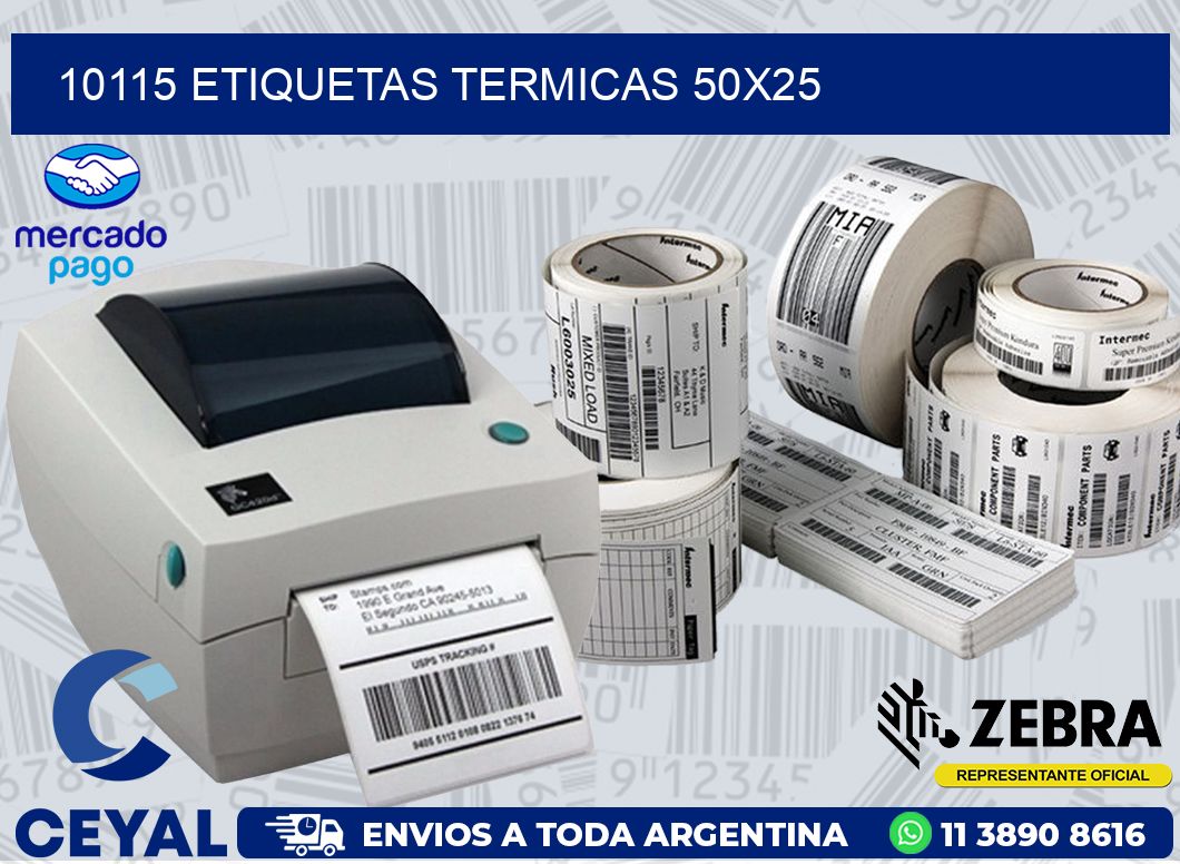 10115 ETIQUETAS TERMICAS 50X25