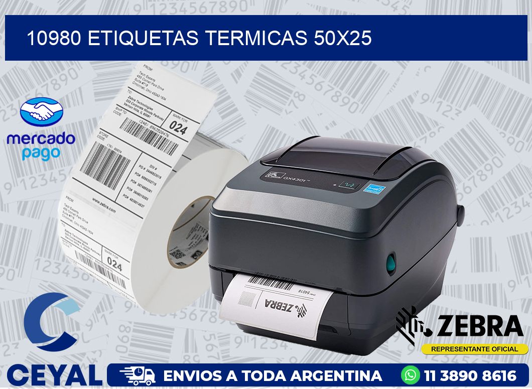 10980 ETIQUETAS TERMICAS 50X25