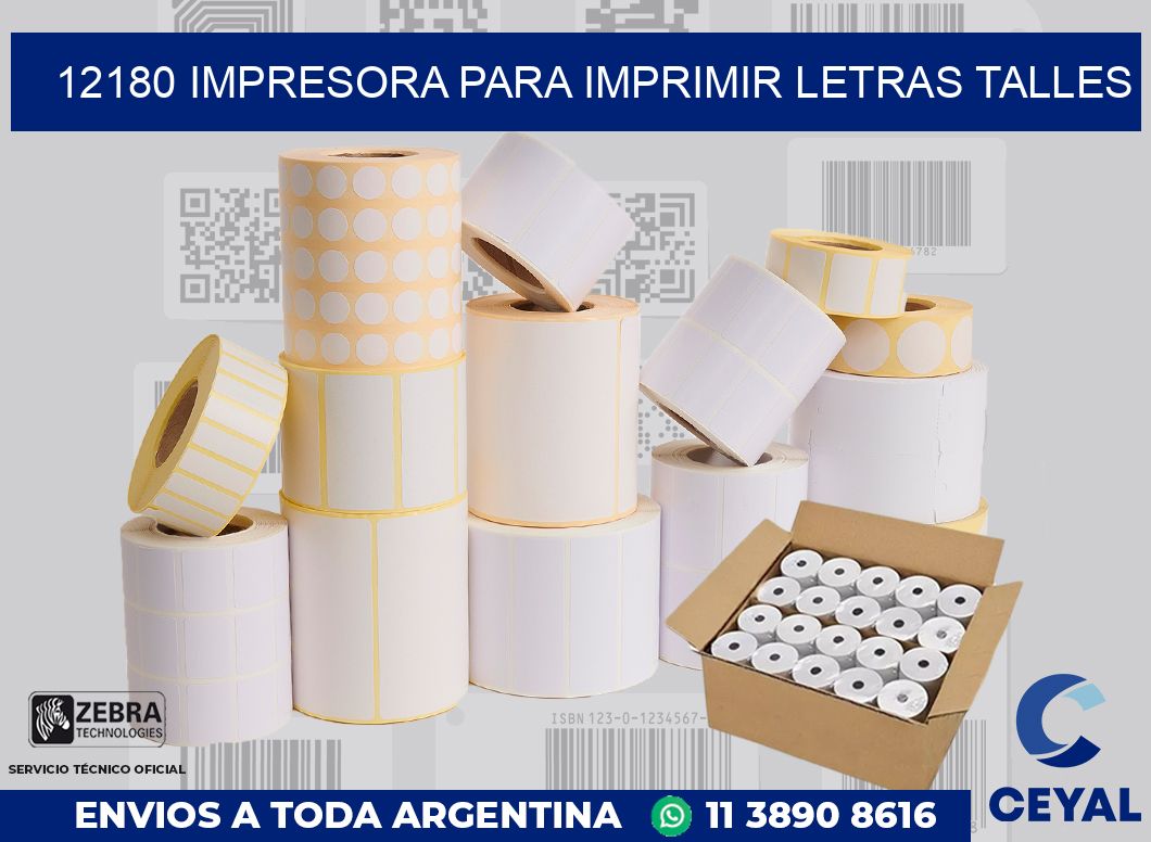 12180 IMPRESORA PARA IMPRIMIR LETRAS TALLES