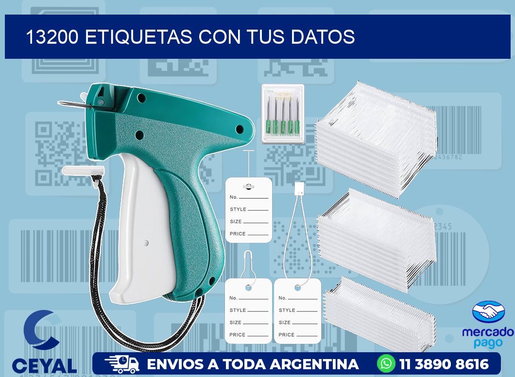 13200 ETIQUETAS CON TUS DATOS