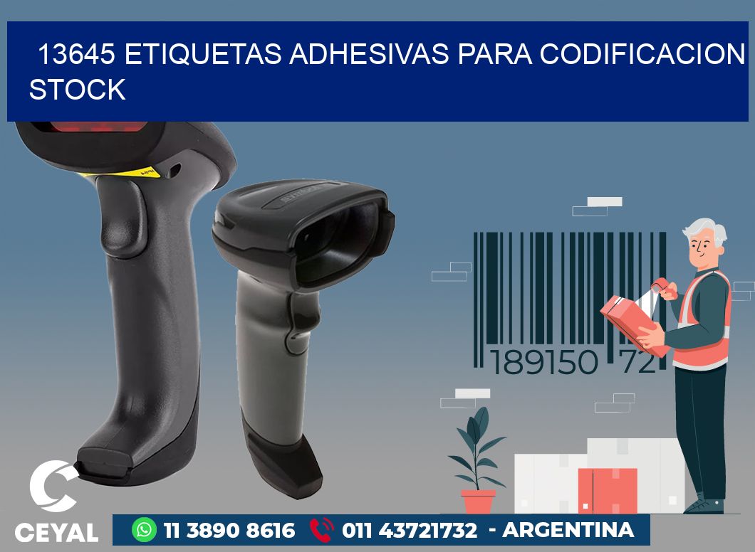 13645 ETIQUETAS ADHESIVAS PARA CODIFICACION STOCK