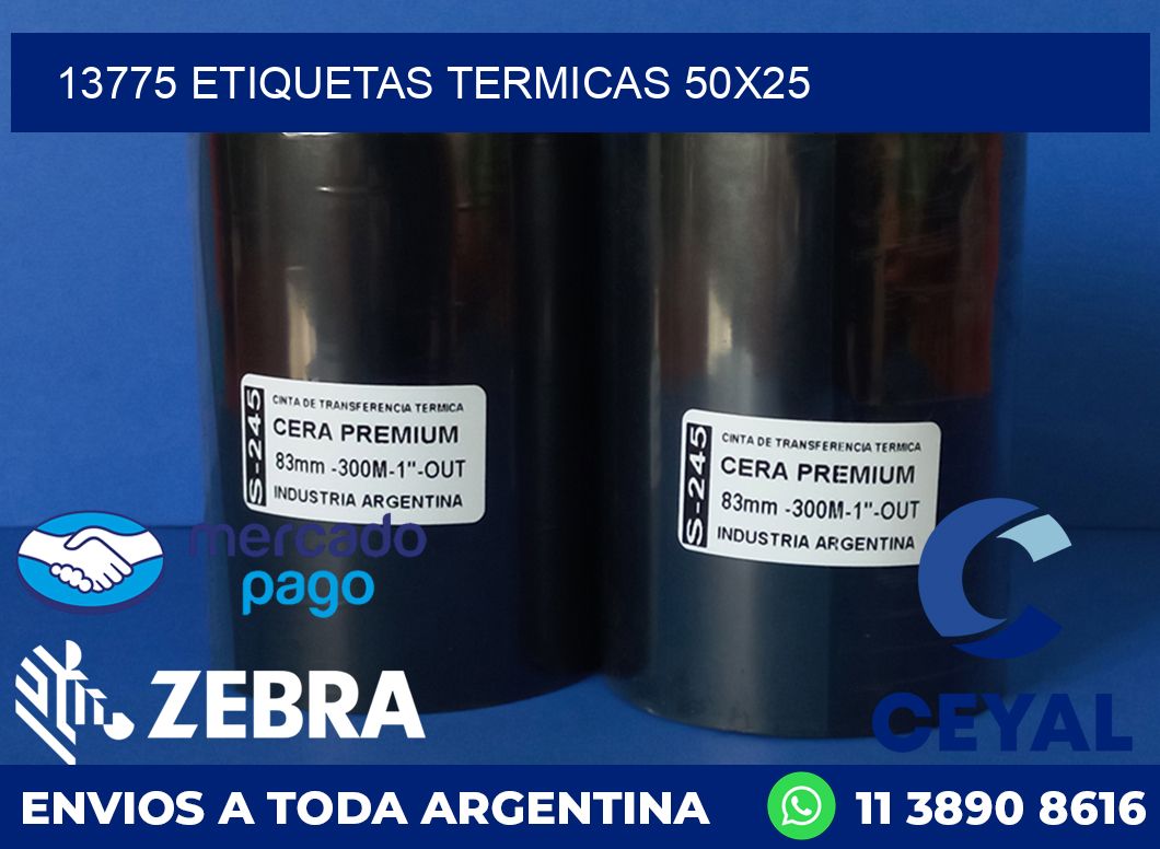 13775 ETIQUETAS TERMICAS 50X25