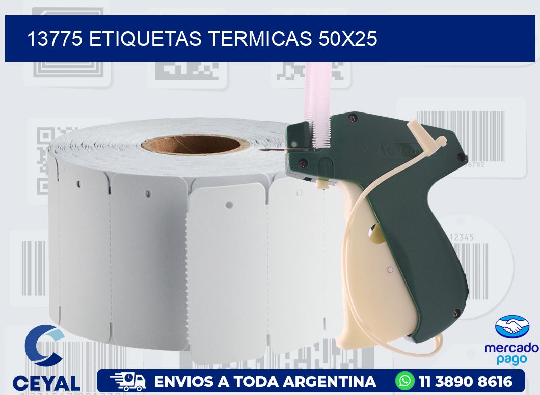 13775 ETIQUETAS TERMICAS 50X25