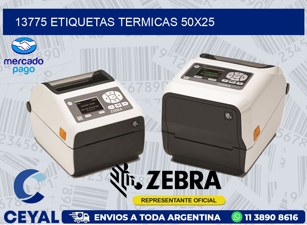 13775 ETIQUETAS TERMICAS 50X25