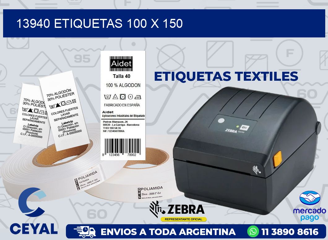 13940 ETIQUETAS 100 X 150