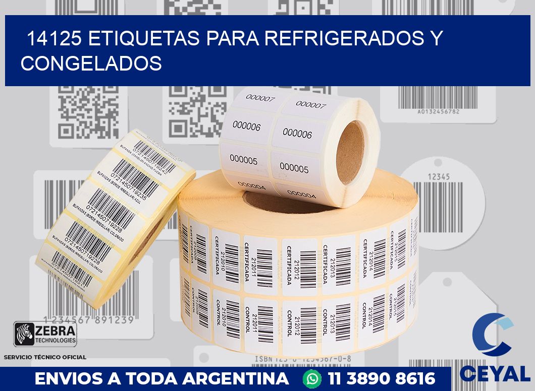 14125 ETIQUETAS PARA REFRIGERADOS Y CONGELADOS